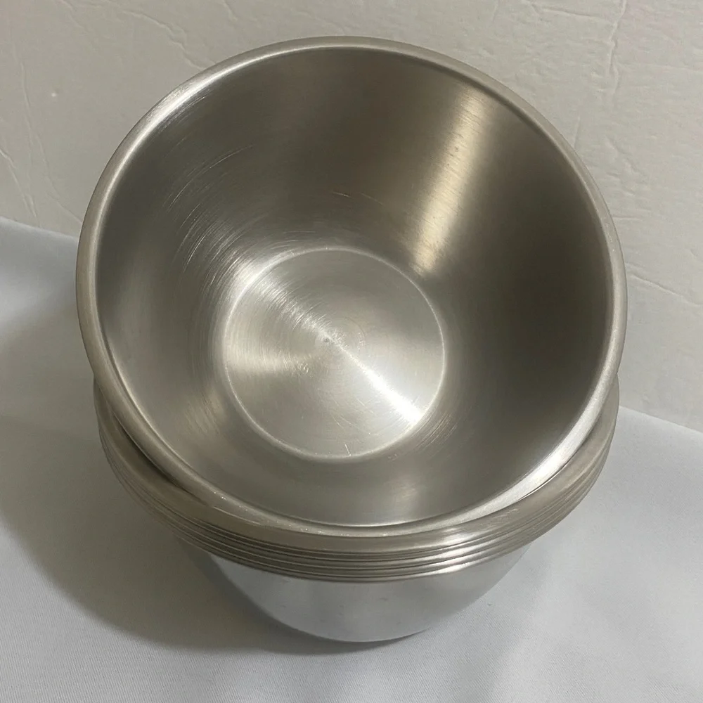 Lot of 6--Wazirchand & Co. PVT LTD 1.75 Qt Stainless Steel Serving Bowls
